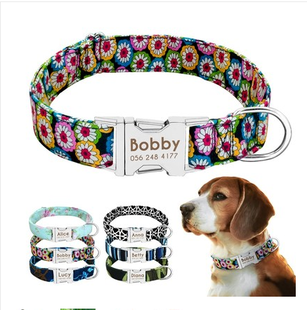 Pet Dog Name Collar Custom Large Dog Collar Lettering Tag