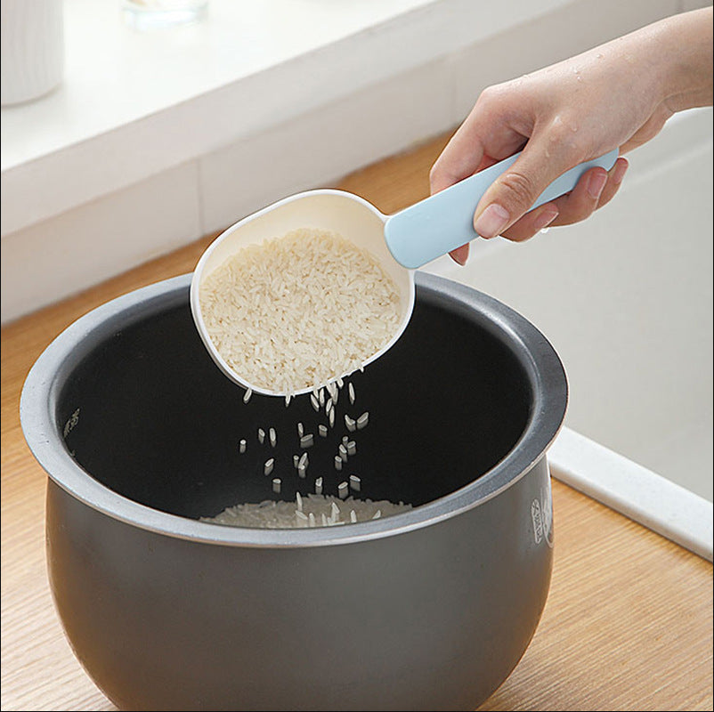 Household Multifunctional Grain Measuring Cup With Handle Plastic Rice Shovel