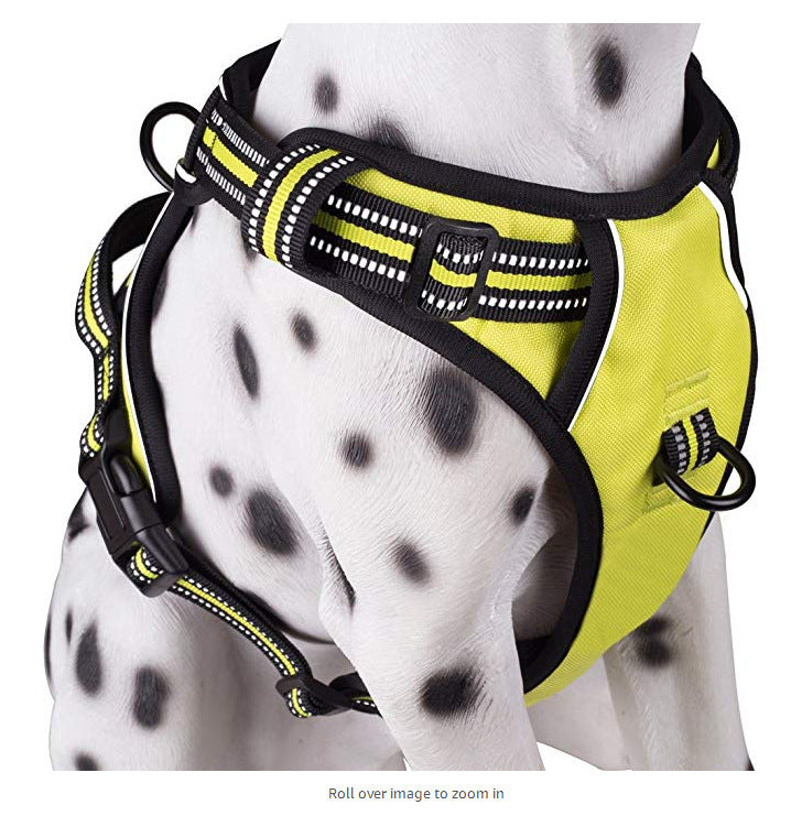 Medium And Large Dog Pet Chest Harness Breathable Reflective Vest-style Vest Dog Harness Big Dog Chest Harness Explosion-proof Customized