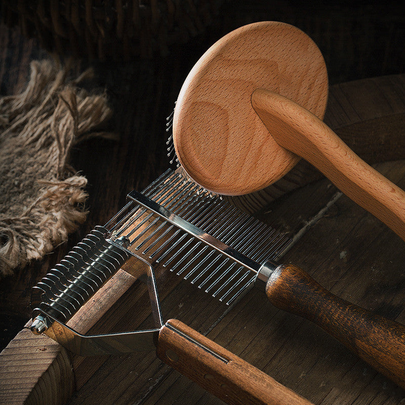 Dog Wood Comb Hair Scraper Fad